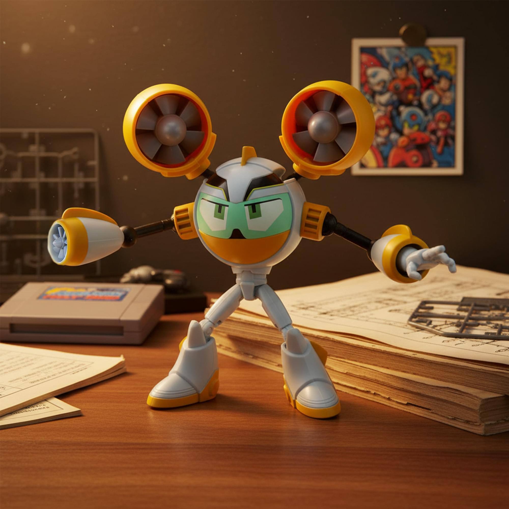 Alt View 4. Jakks Pacific - Mega Man: Fully Charged 5 Inch Action Figure | Air Man - White.