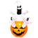 Alt View 16. Costway - 6FT Halloween Inflatable Ghost Pumpkin-Halloween Blow Up Yard Decoration - White/Orange.