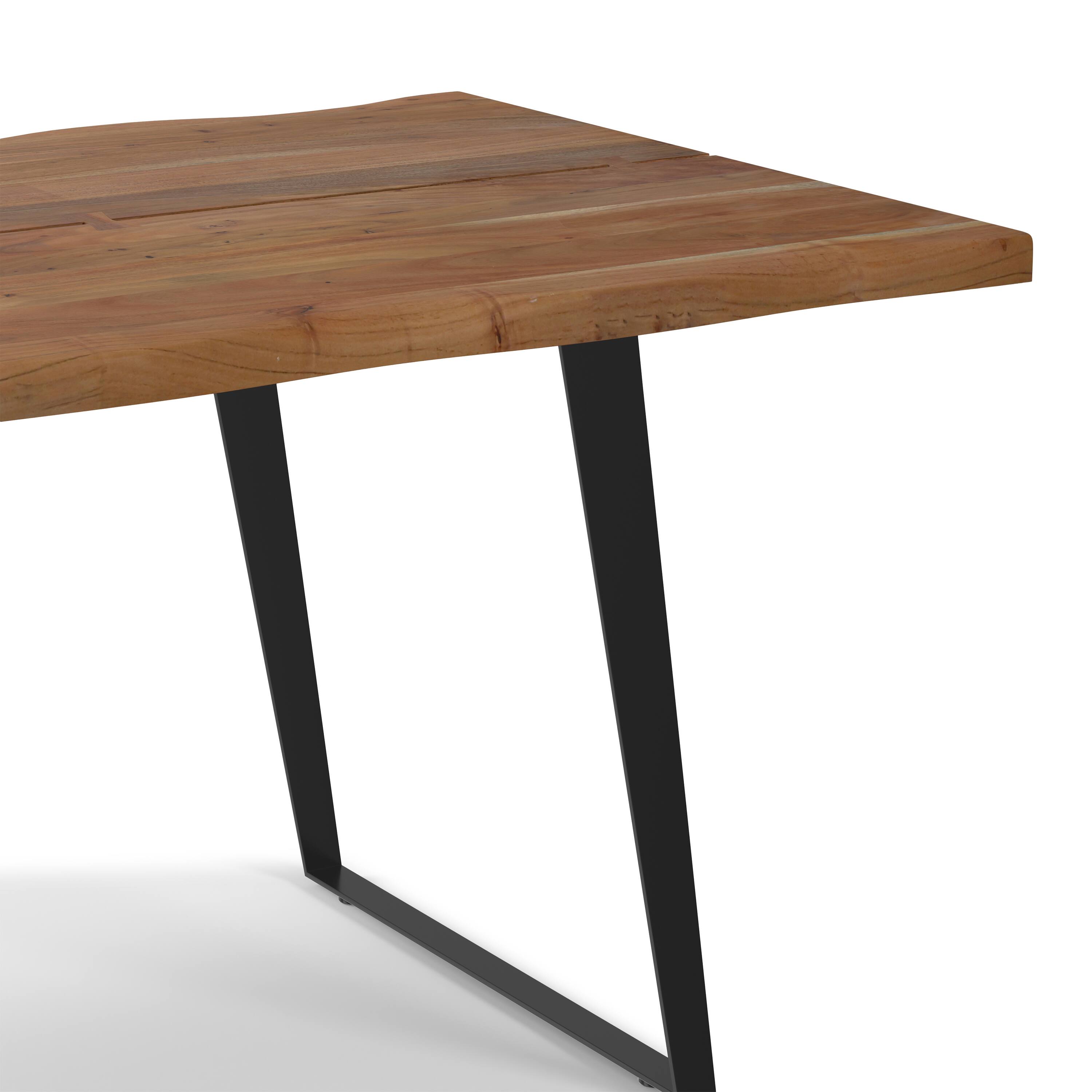 Alt View 6. Simpli Home - Delta 72 inch x 36 inch Rectangle Modern Industrial Dining Table in Natural - Natural.