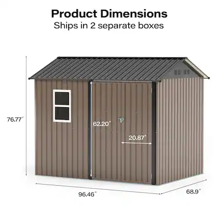 Product Dimensions Ships in 2 separate boxes
76.77"
62.20"
20.87"
96.46"
68.9"