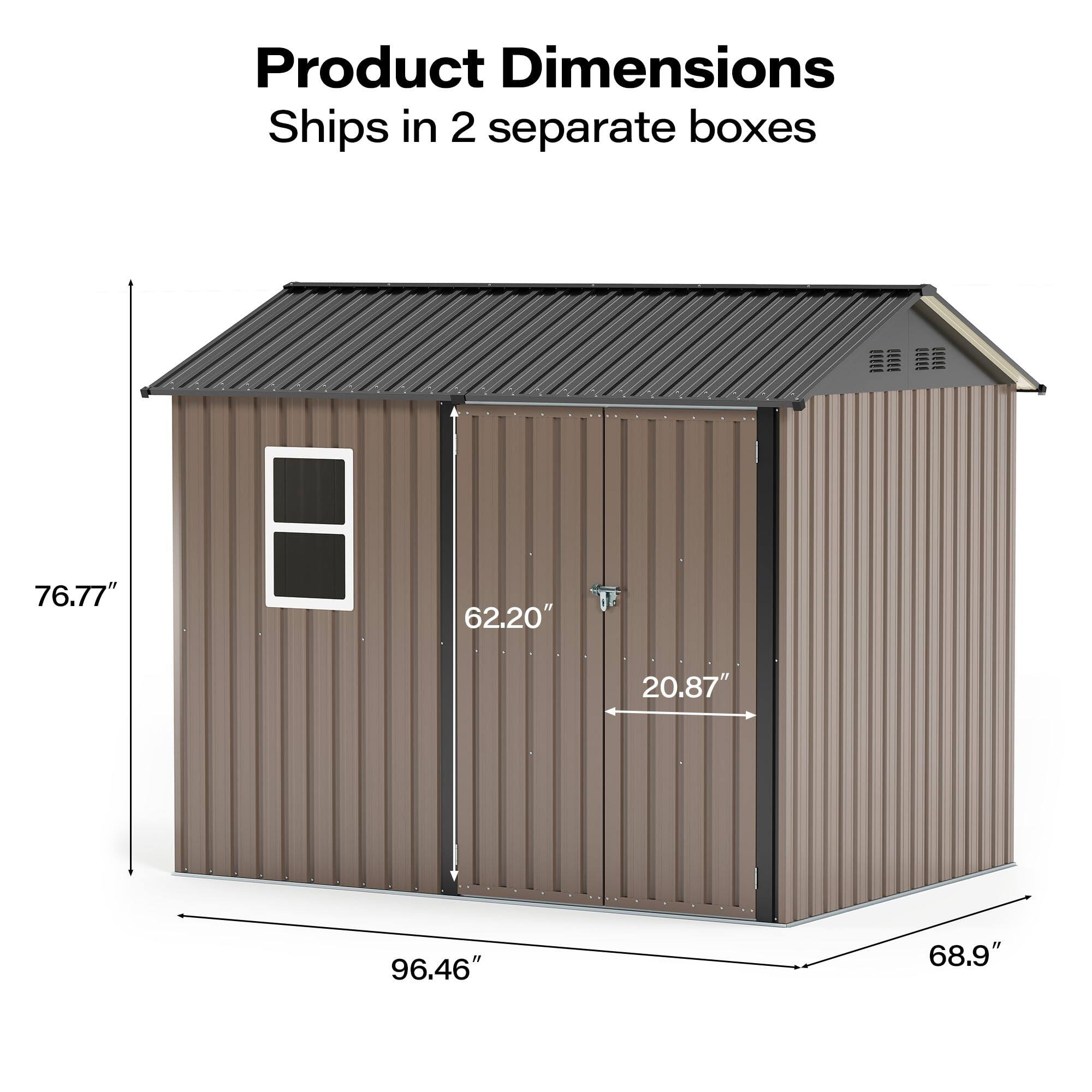 Product Dimensions Ships in 2 separate boxes

76.77"
62.20"
20.87"
96.46"
68.9"