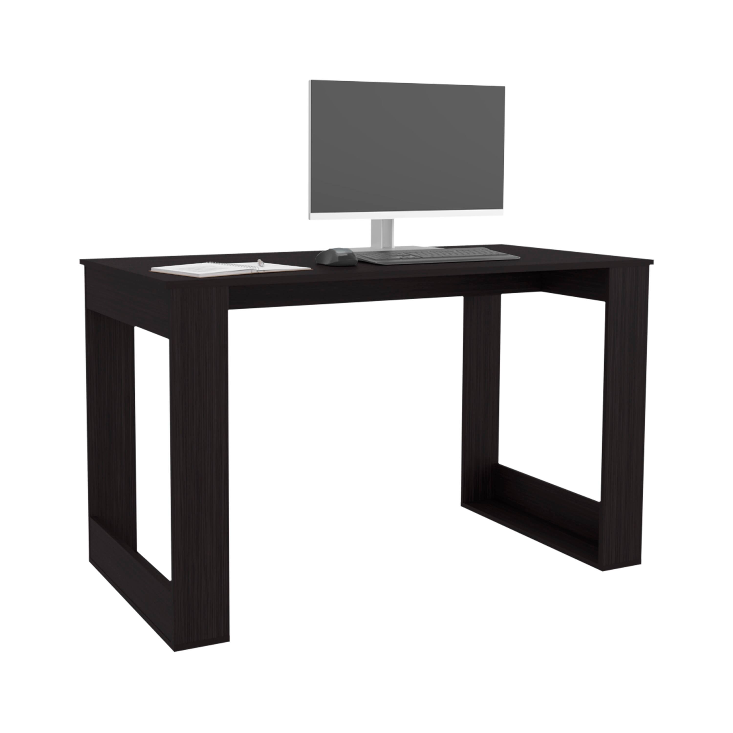 Front. Spaco - Spaco 47x24 Inch Writing Computer Desk, Space Saving, for Home Office - Black+Wenge.