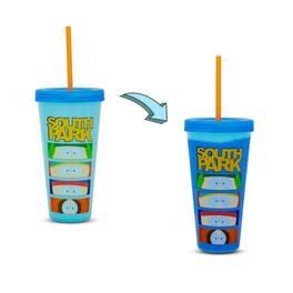 Silver Buffalo - South Park Characters Color-Changing Plastic Tumbler | Holds 24 Ounces - Blue