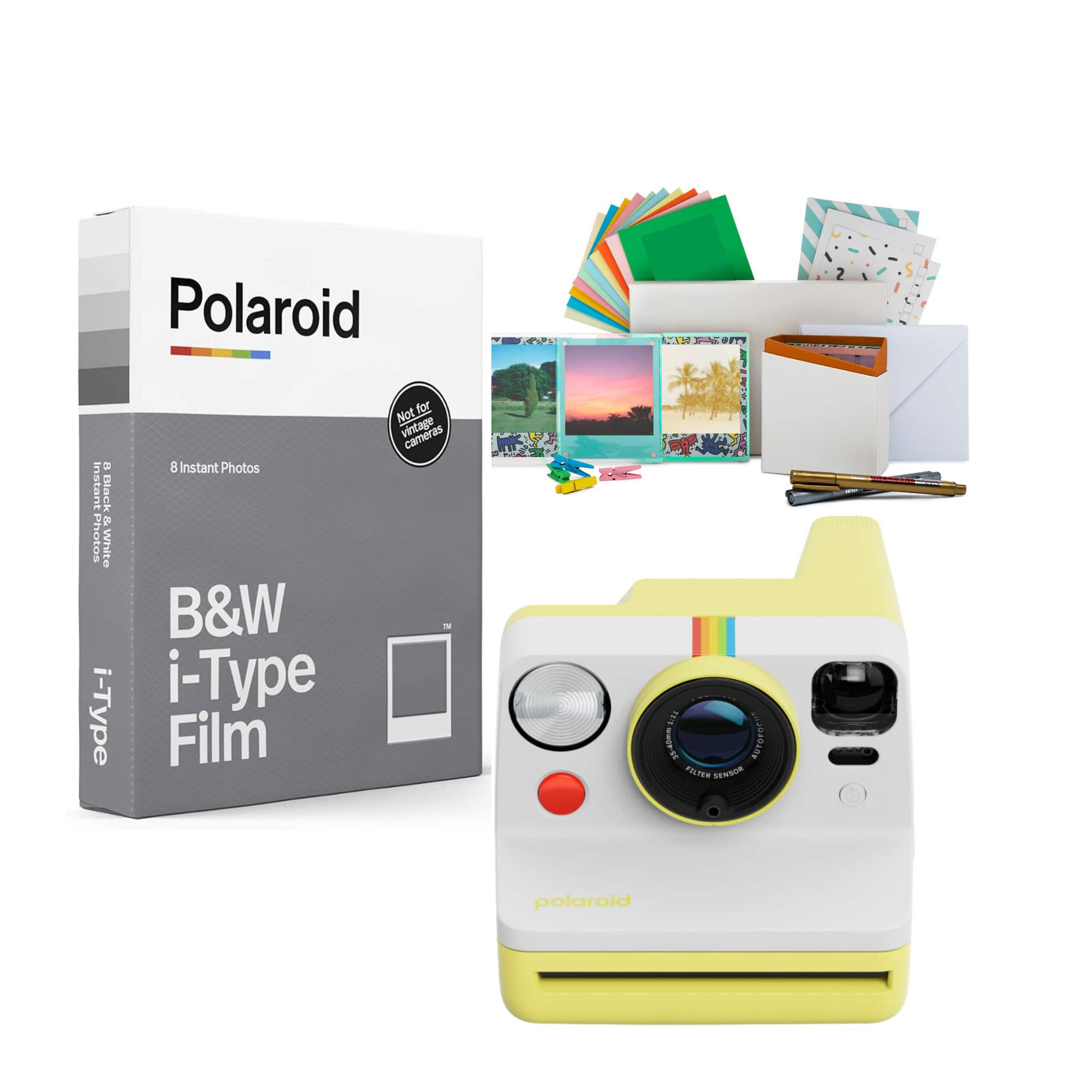 Polaroid - Now Generation 3 Analog Instant Camera and Film Kit Bundle - Coral