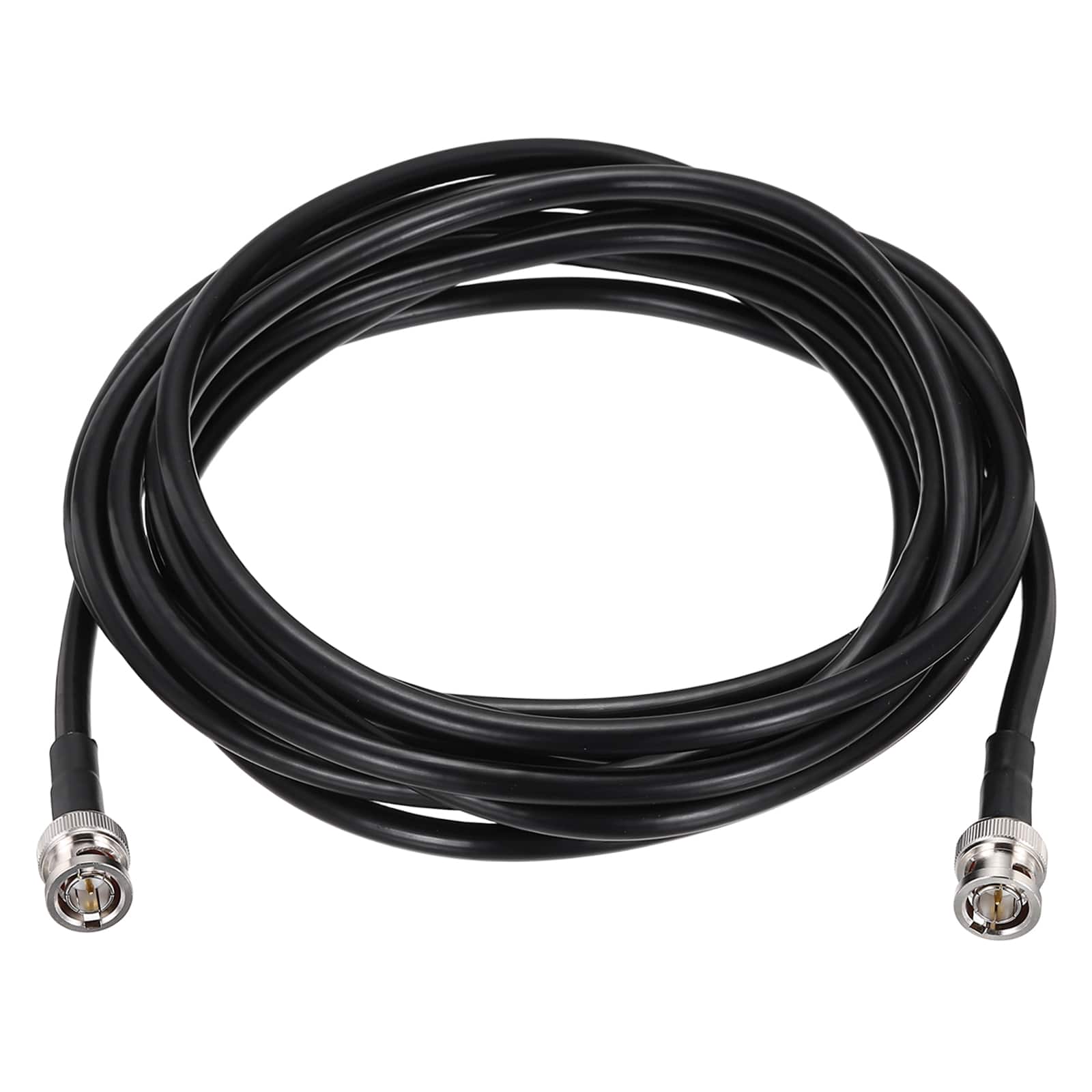 Unique Bargains - 12G-SDI BNC M/M 75 Ohm RG6 Coaxial Video Jumper Cable for Camera Surveillance, Supports HD-SDI/3G-SDI/6G-4K/8K - Black