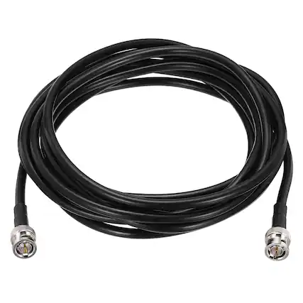 Front. Unique Bargains - 12G-SDI BNC M/M 75 Ohm RG6 Coaxial Video Jumper Cable for Camera Surveillance, Supports HD-SDI/3G-SDI/6G-4K/8K - Black.