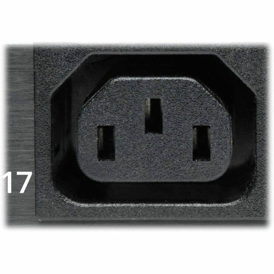 Alt View 3. Tripp Lite - Tripp Lite by Eaton PDU 5.5kW Single-Phase Monitored PDU with LX Platform Interface 208/230V Outlets (20 C13 & 4 C19) - Black.