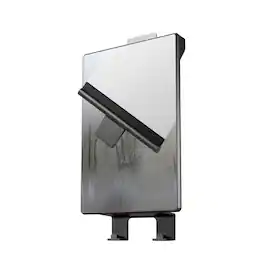 Dazzed Corner - Fogless Shower Mirror with Water Tank, Adhesive Hook, Razor Holder & Squeegee - Black