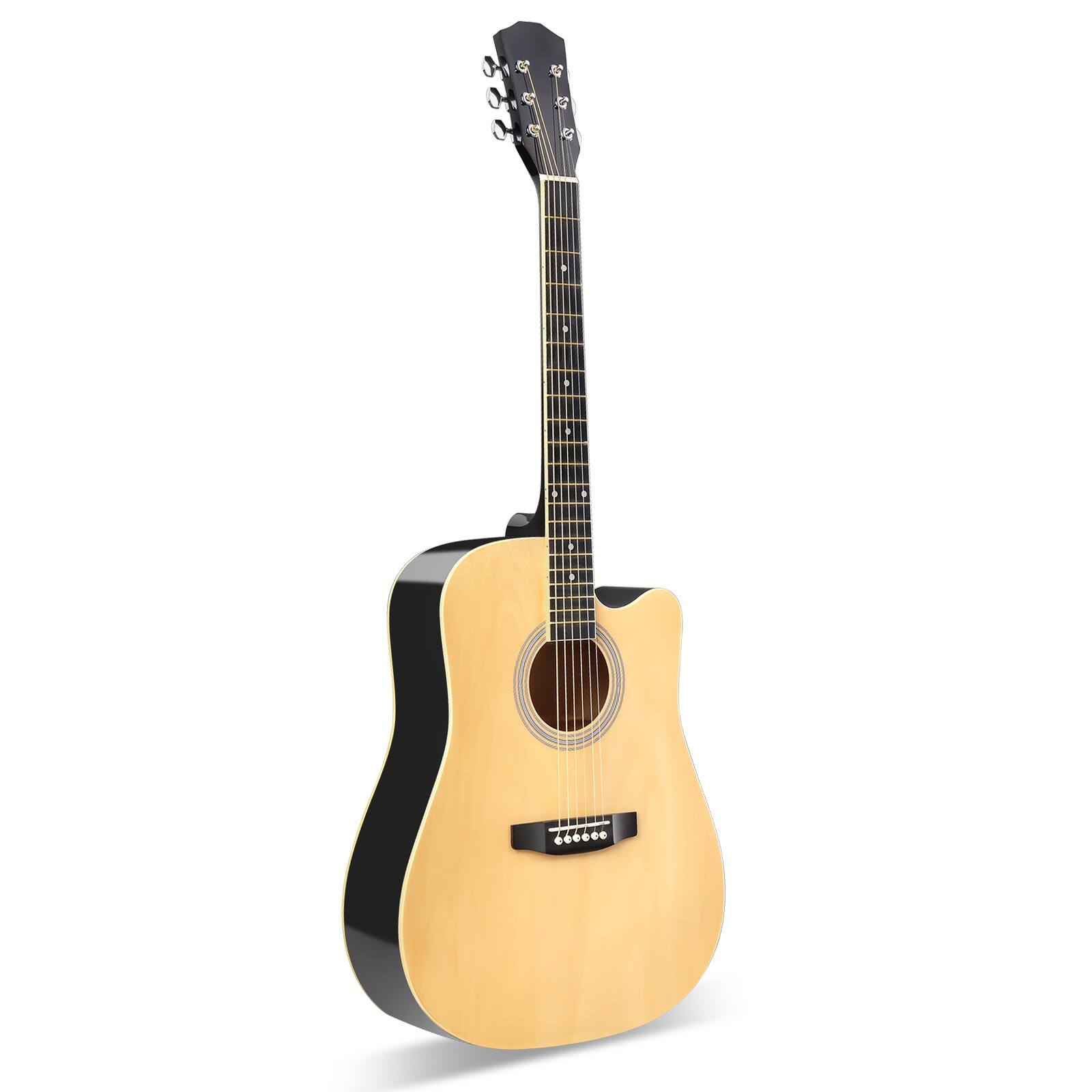 Front. Winado - 41 Inch Steel-String Acoustic Guitar 6 String Right Handed for Srudent Adult Beginners - Wood.
