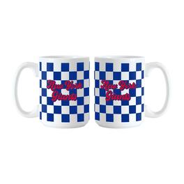 Logo Brands - New York Giants 2-Pack 15oz. Checkered Wordmark Mug Set - Multicolor