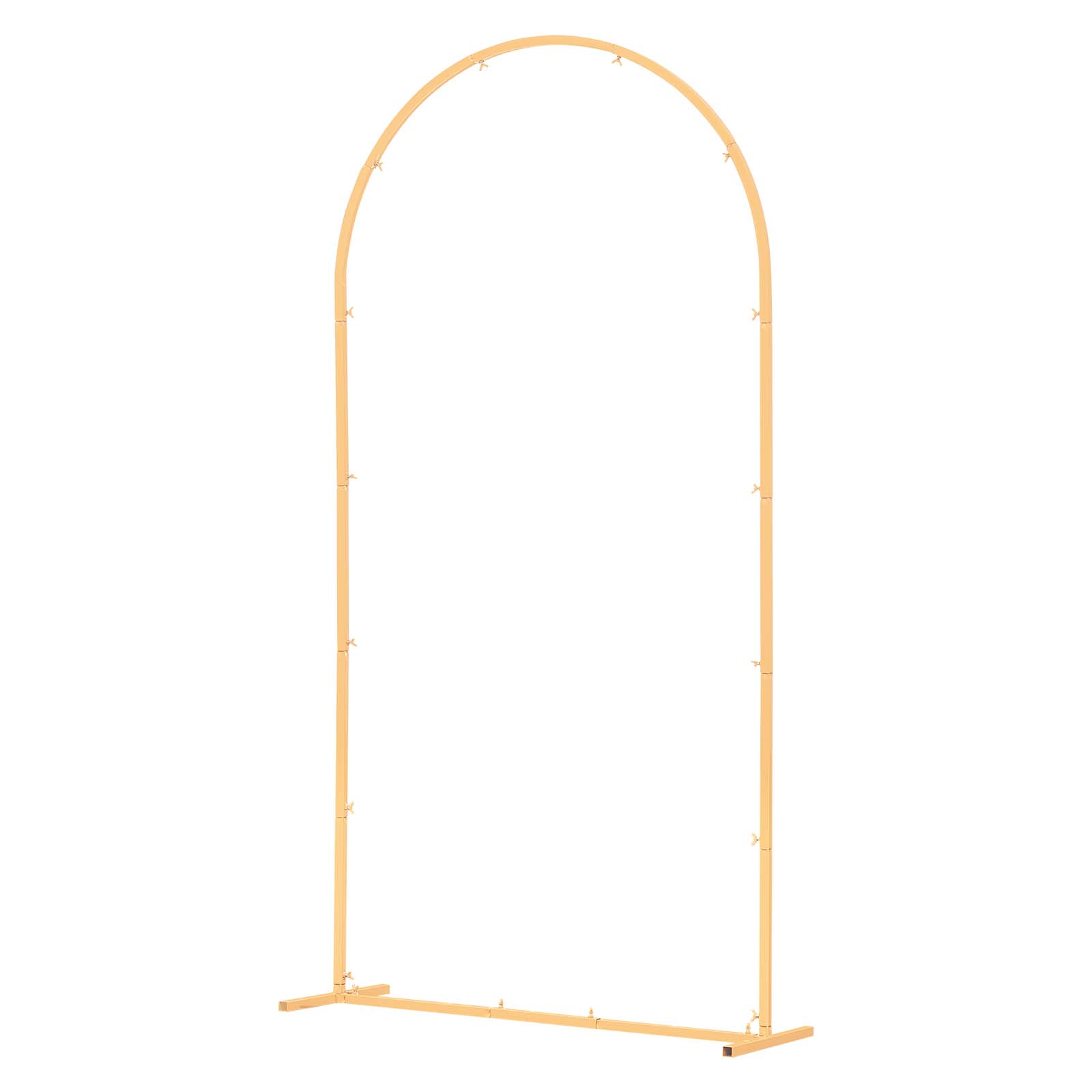 Alt View 5. VEVOR - Arch Backdrop Stand, 6.6 x 3.3 ft, Stable Structure, Easy Assembly, 1 Set Gold Metal Arch Backdrop Stand for Wedding - Gold.