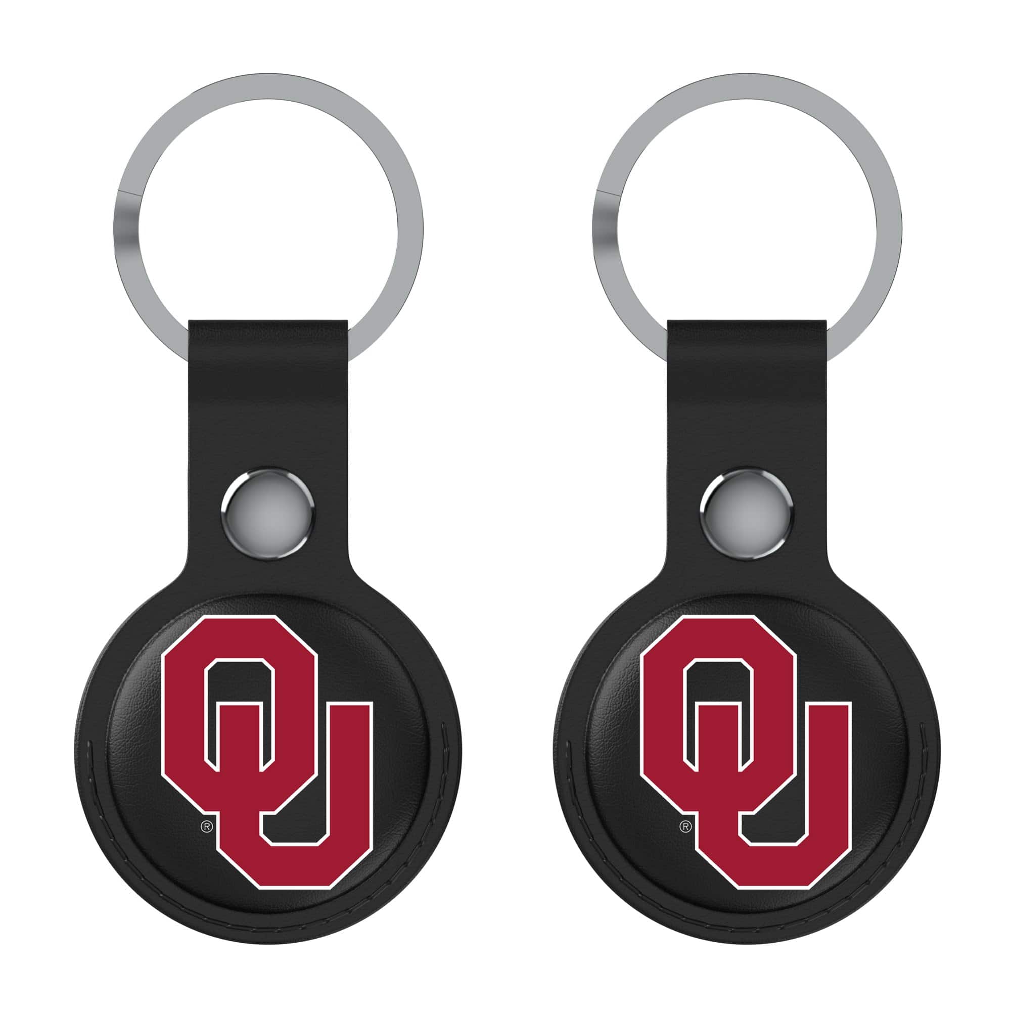 Keyscaper - Oklahoma Sooners Two-Pack AirTag Holders - No Size - Black