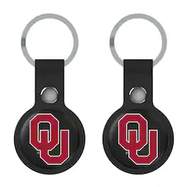 Keyscaper - Oklahoma Sooners Two-Pack AirTag Holders - No Size - Black