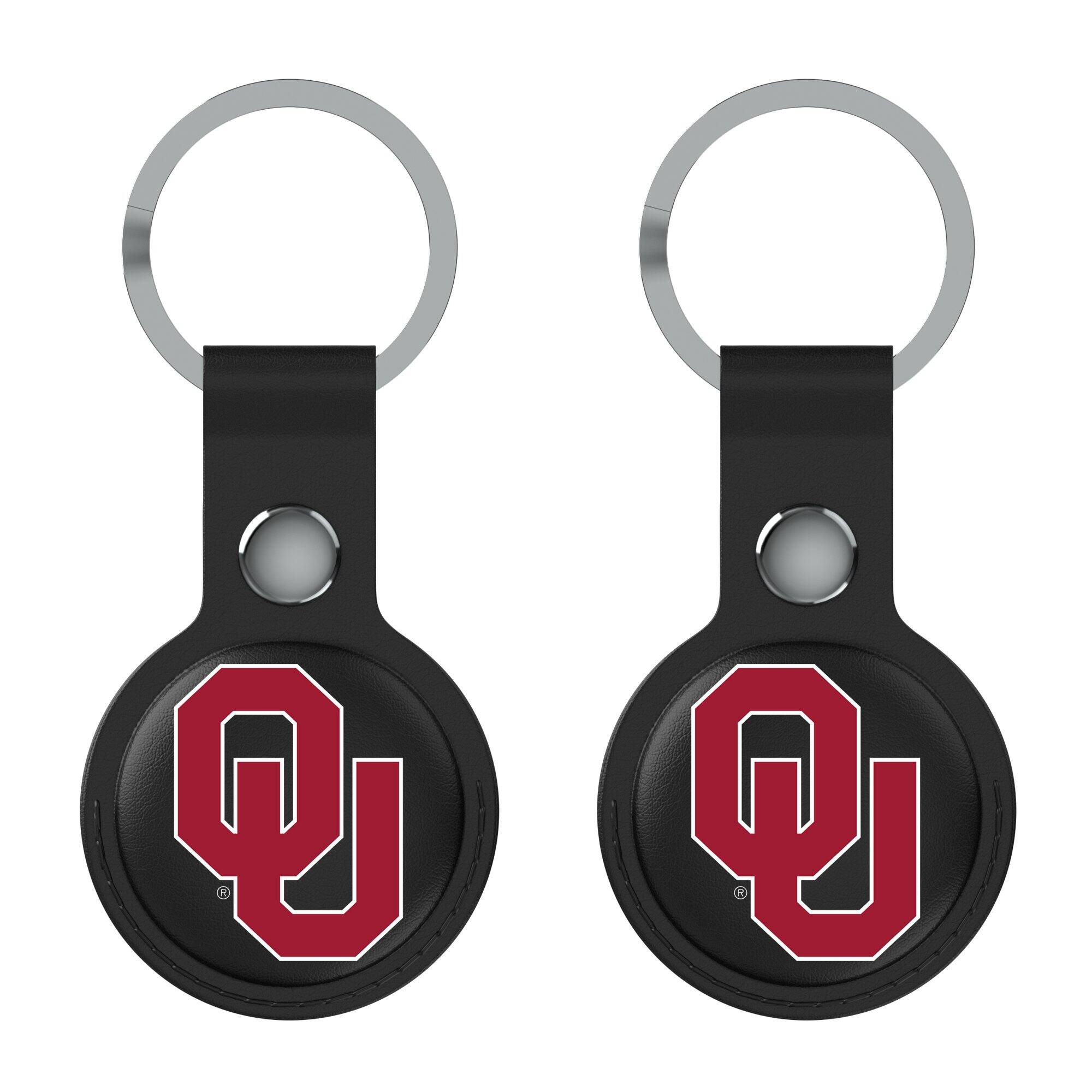 Keyscaper - Oklahoma Sooners Two-Pack AirTag Holders - No Size - Black