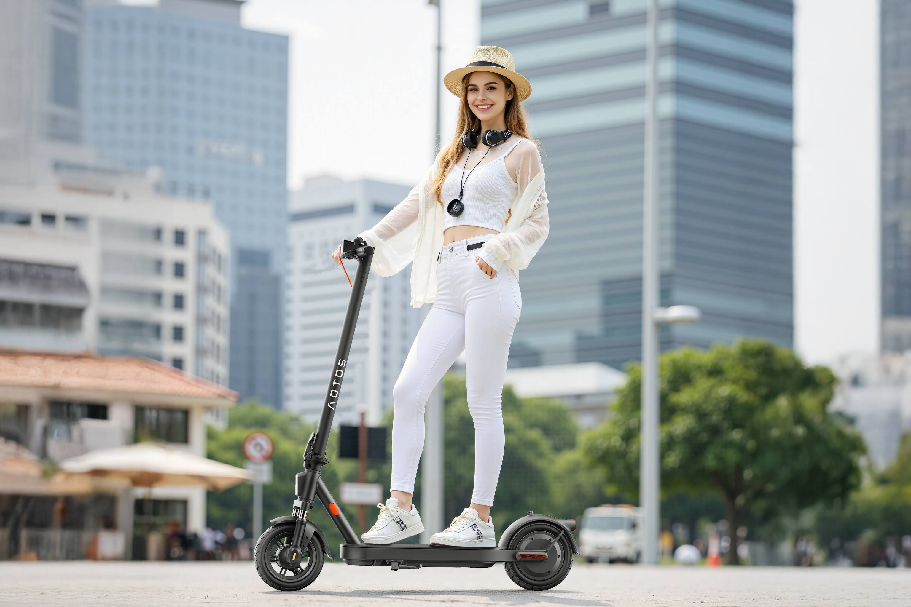 Alt View 1. Aotos - AOTOS Electric Scooter E2A - Black.