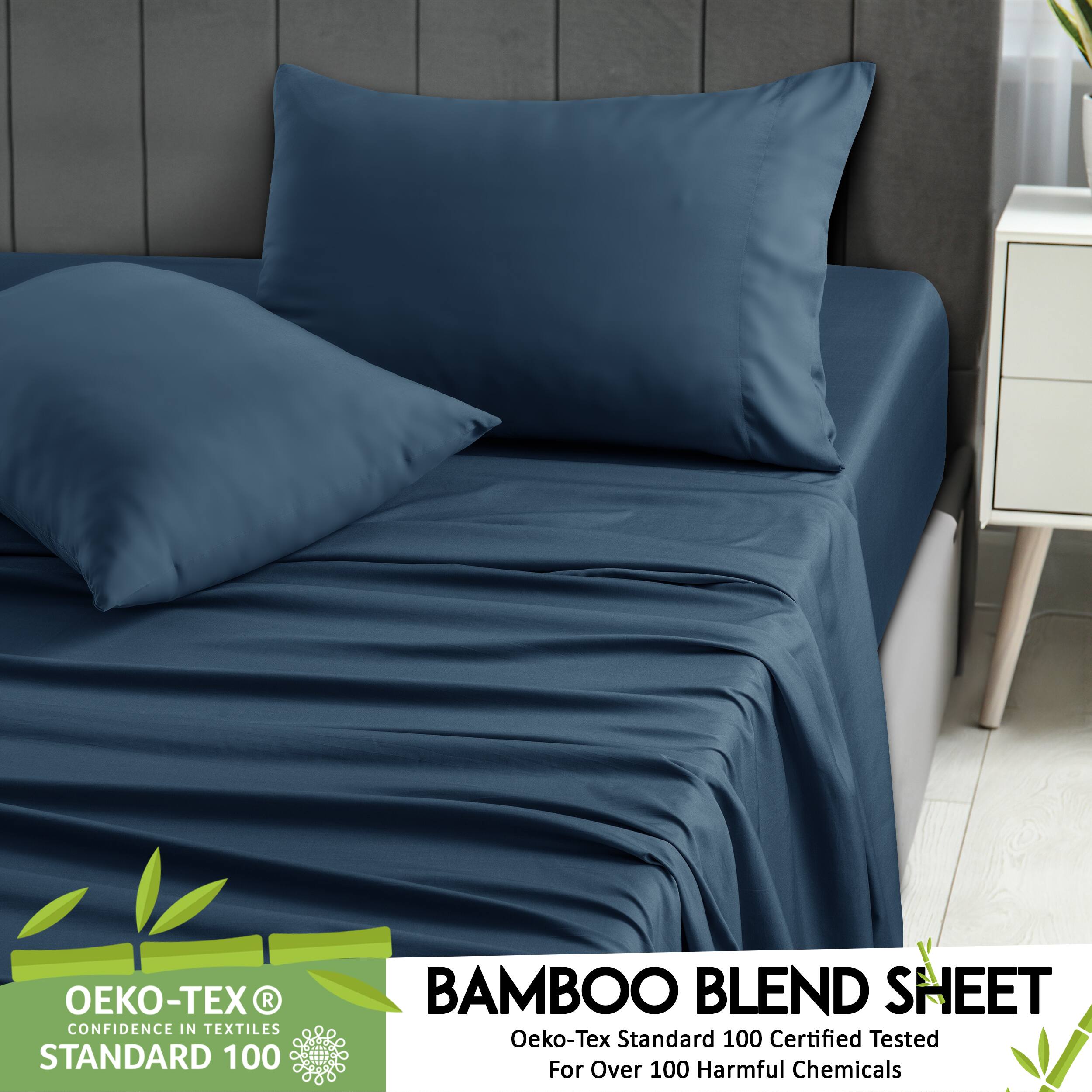 -EX R CONFIDENCE IN TEXTILES STANDARD 100 BAMBOO BLEND SHEET Oeko-Tex Standard 100 Certified Tested For Over 100 Harmful Chemicals
