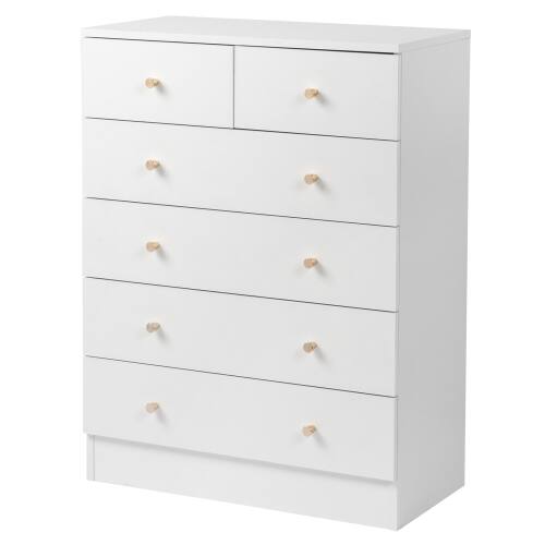 Alt View 2. Winado - Modern 6 Drawer Dresser Tall Dresser Chest of Drawers Anti-Tipping Device Metal Handle for Bedroom Living Room Hallway - White.