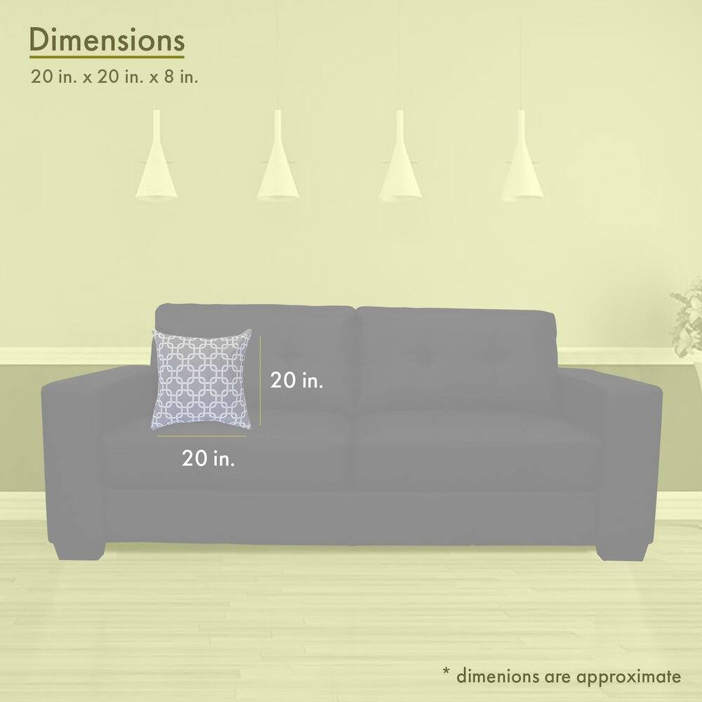 Dimensions  
20 in. x 20 in. x 8 in.  

20 in.  
20 in.  

* dimensions are approximate