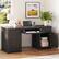 Alt View 1. Bestier - 59-inch Office Desk with Charging station, File Drawers & Cabinets for Study & Bedroom - Black.