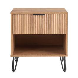Manhattan Comfort - Dumbo Modern 20" Fluted Nightstand - Golden Brown