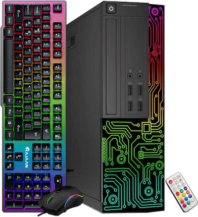 Dell Refurbished Excellent Gaming OptiPlex RGB PC Combo, Intel Dell Refurbished Excellent Gaming OptiPlex RGB PC Combo, Intel