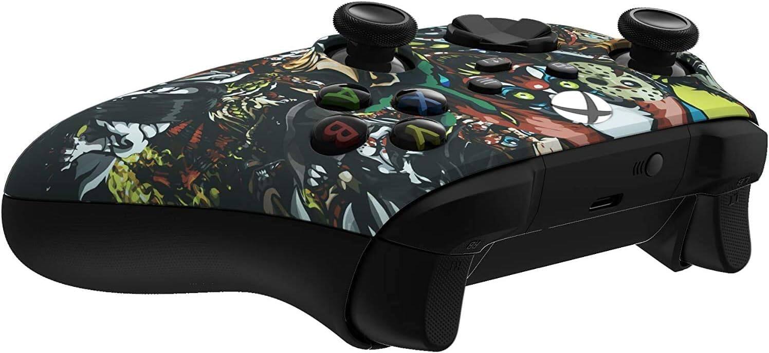 Back. Custom Controllerzz - Custom Wireless Controller for Xbox Series X|S, Xbox One, & PC - Scary Party.