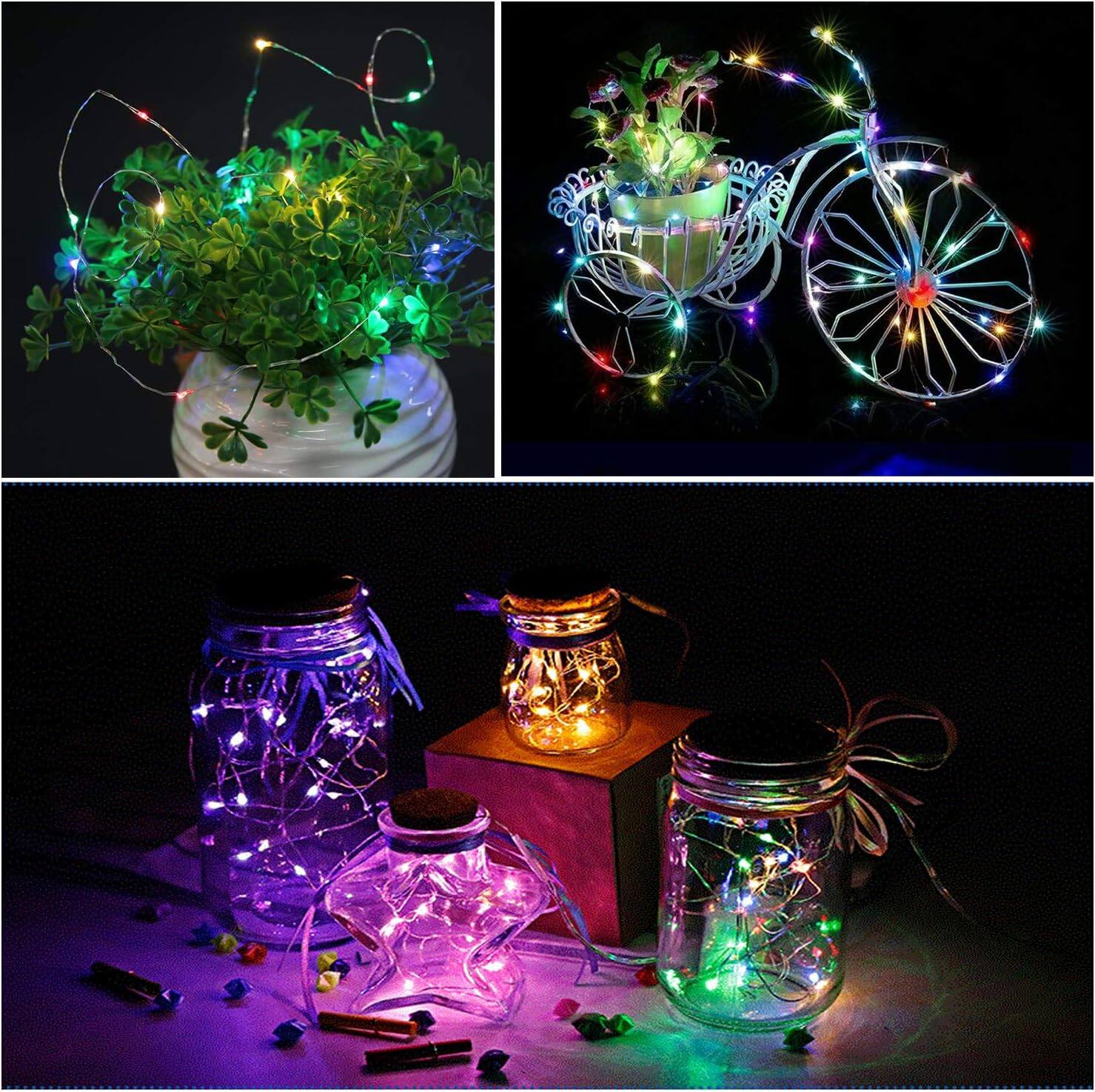 Alt View 2. PARKER SLATER - 6-Pack Multicolor Fairy String Lights, 7.2ft, 20 LED, Battery Operated.