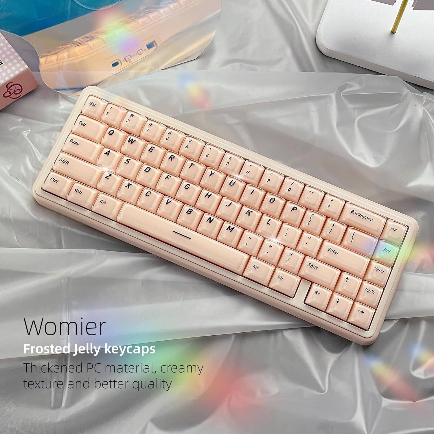 Womier  
Frosted Jelly keycaps  
Thickened PC material, creamy texture and better quality