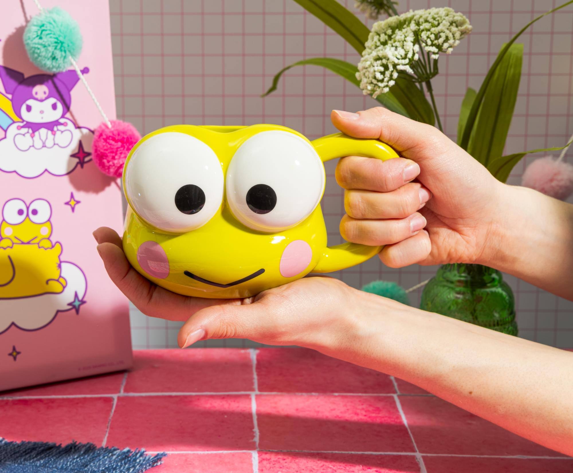 Alt View 3. Silver Buffalo - Sanrio Keroppi Sculpted Ceramic Mug | Holds 20 Ounces - Green.