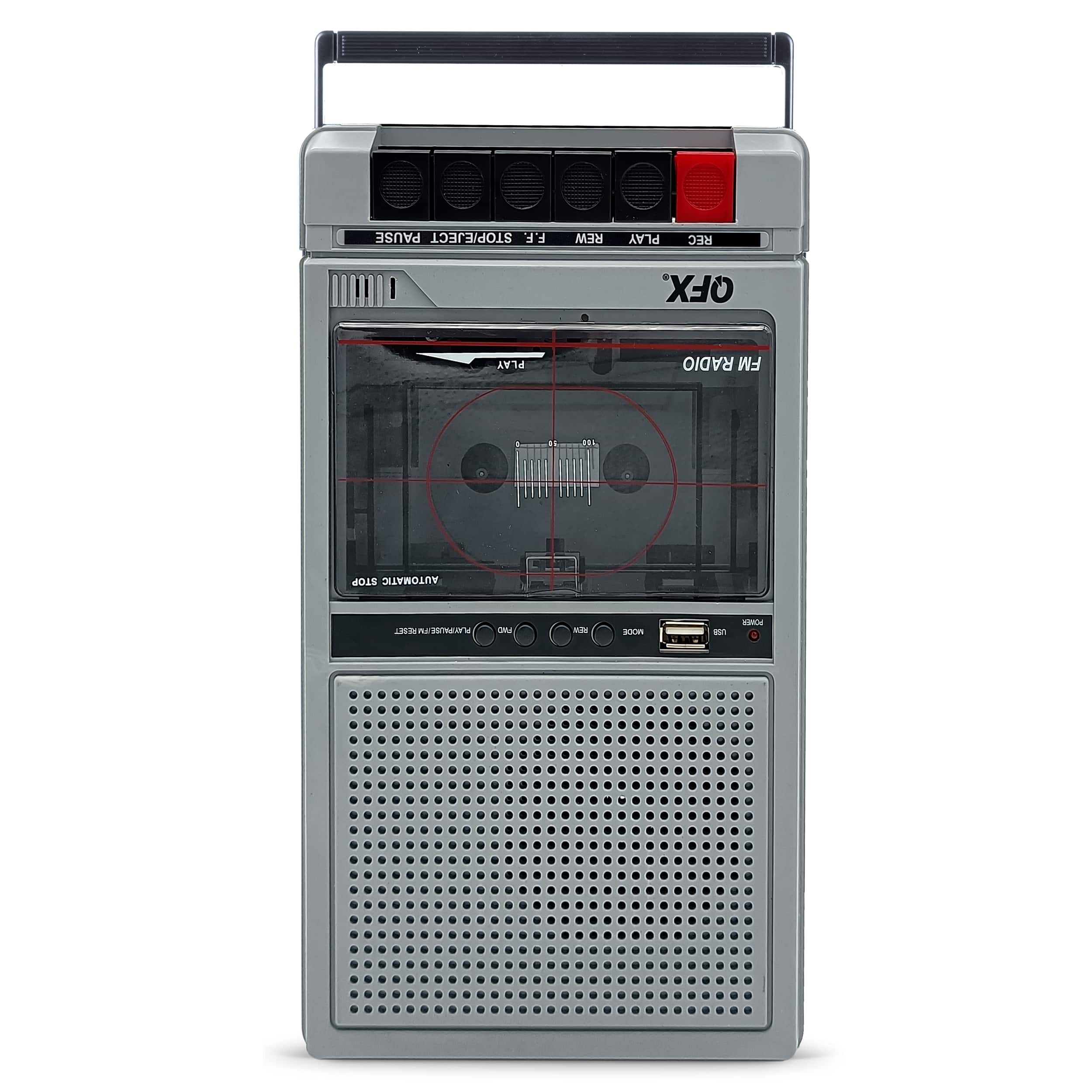 Alt View 19. QFX - Cassette Player and Recorder with Bluetooth and USB - Silver.