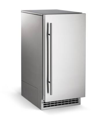 Angle. Scotsman - 110 lb Stainless Steel Indoor and Outdoor Rated Nugget Ice Machine with Pump - Stainless Steel.