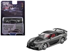 Mini GT - Mazda RX-7 "VeilSide Fortune7" Gray Metallic and Black with Red Interior Limited Edition 1/64 - Gray Metallic, Black with Red