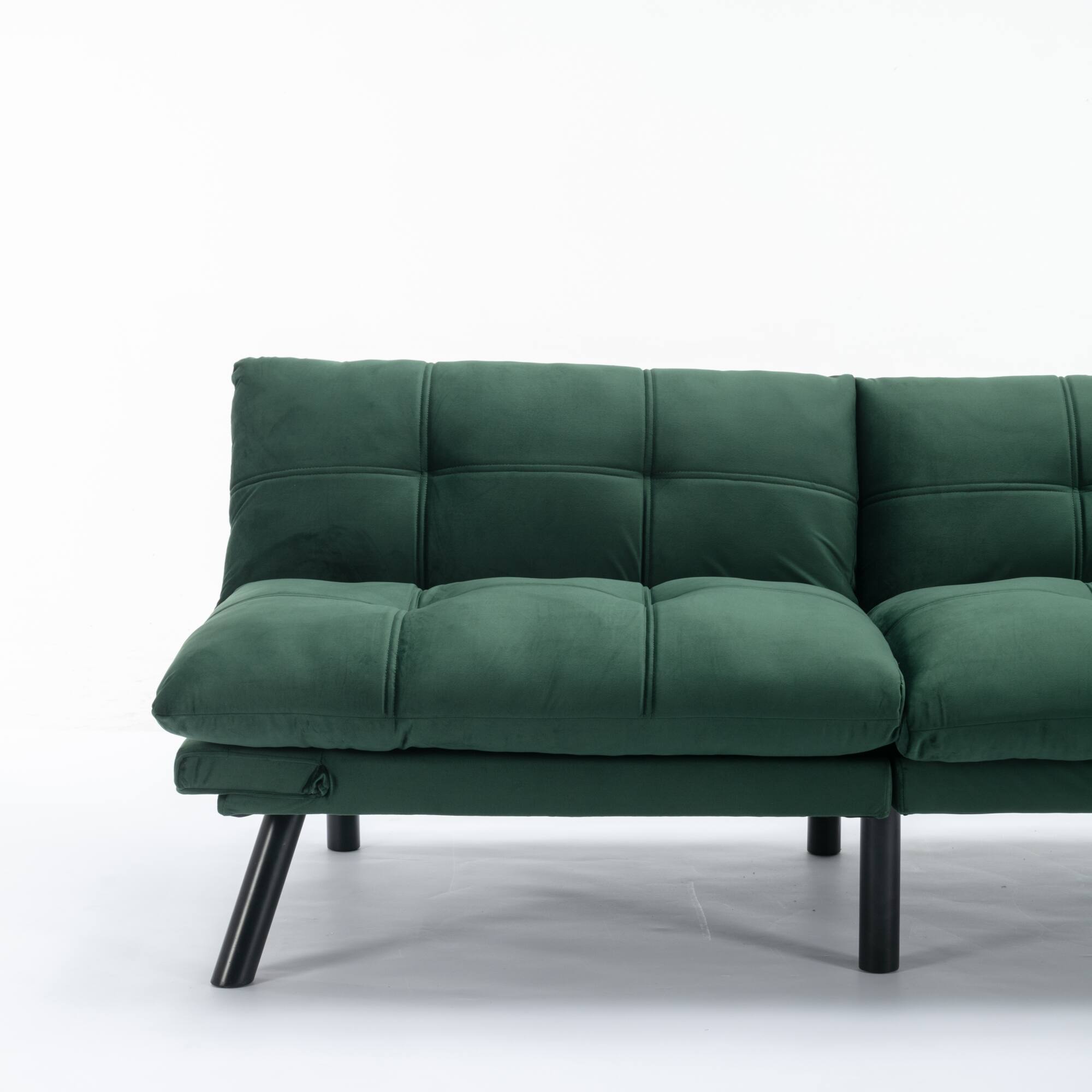 Alt View 10. GOODSILO - Convertible Folding Sofa Bed with Adjustable Armrests and Backrest for Small Spaces - Emerald.