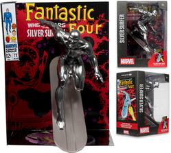 McFarlane Toys - Marvel Silver Surfer 1:6th Scale Collectible with Scene (Fantastic Four #72) 10" Figure - Front_Zoom