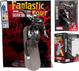 McFarlane Toys - Marvel Silver Surfer 1:6th Scale Collectible with Scene (Fantastic Four #72) 10" Figure