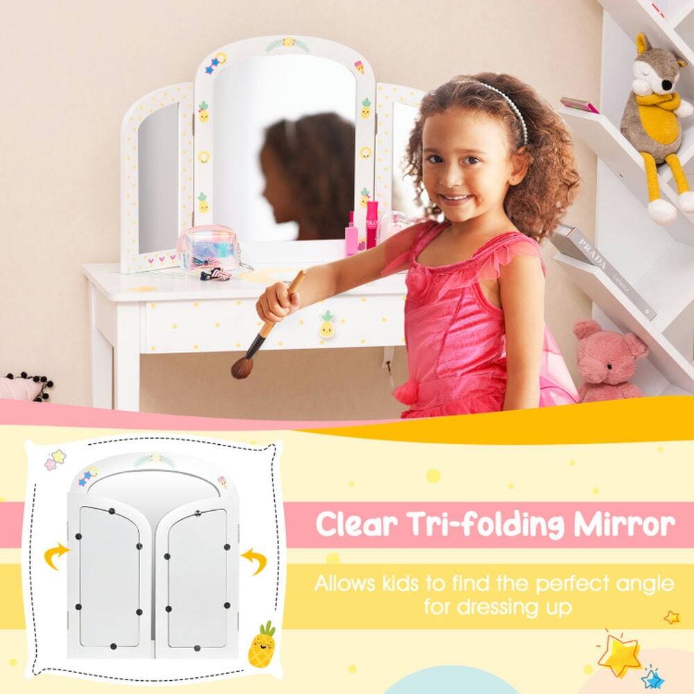 PRADA Clear Tri-folding Mirror  
Allows kids to find the perfect angle for dressing up