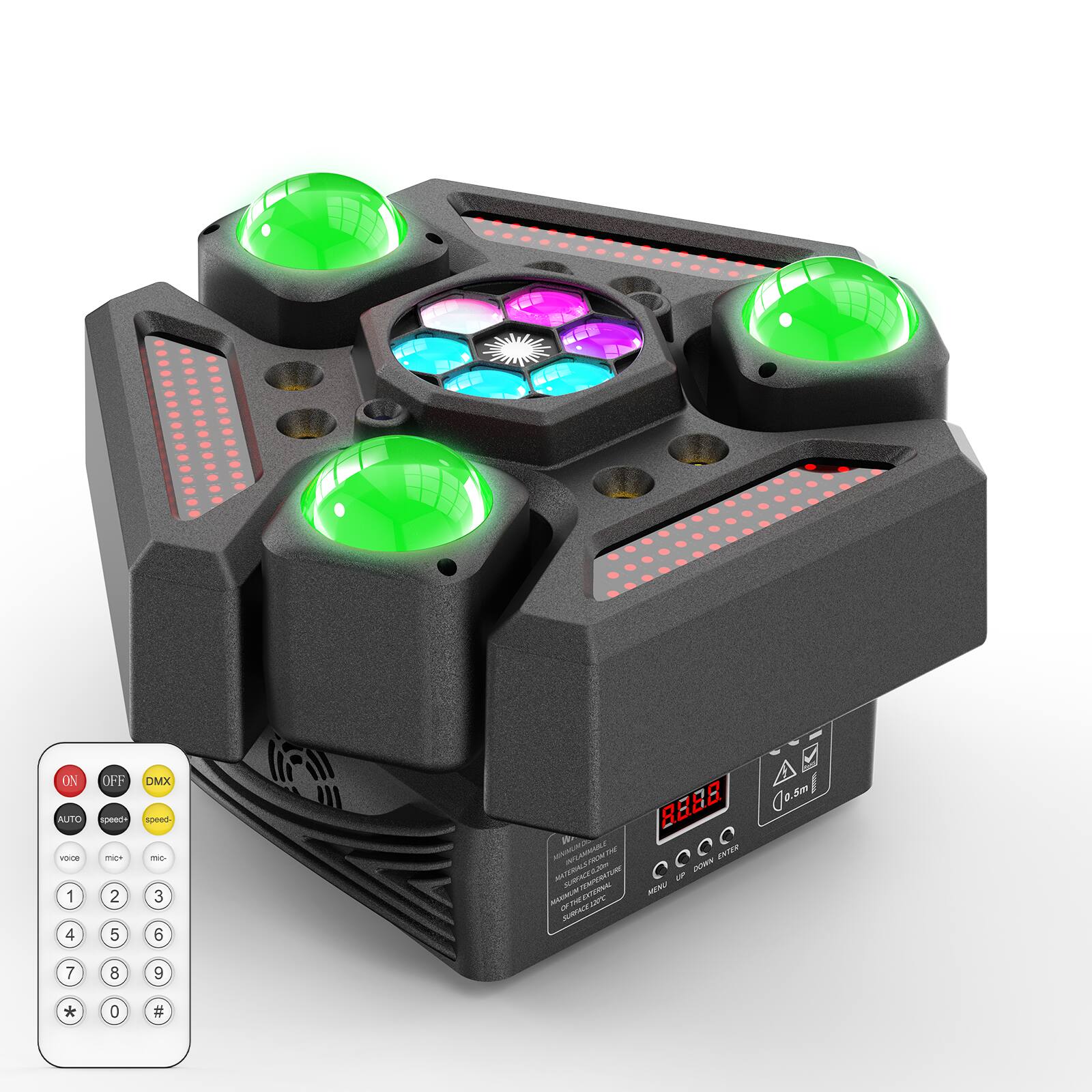 ON AUTO - 1  
OFF peat -.- 2  
LIMX speed. 3  
Sm I 888 Jo.sm 1  
MNUND - 000.  
n P M/RN - S mV n AP MAUM AoRS MENU -n PEA JUMENCE 7  
8 9 * 0 #