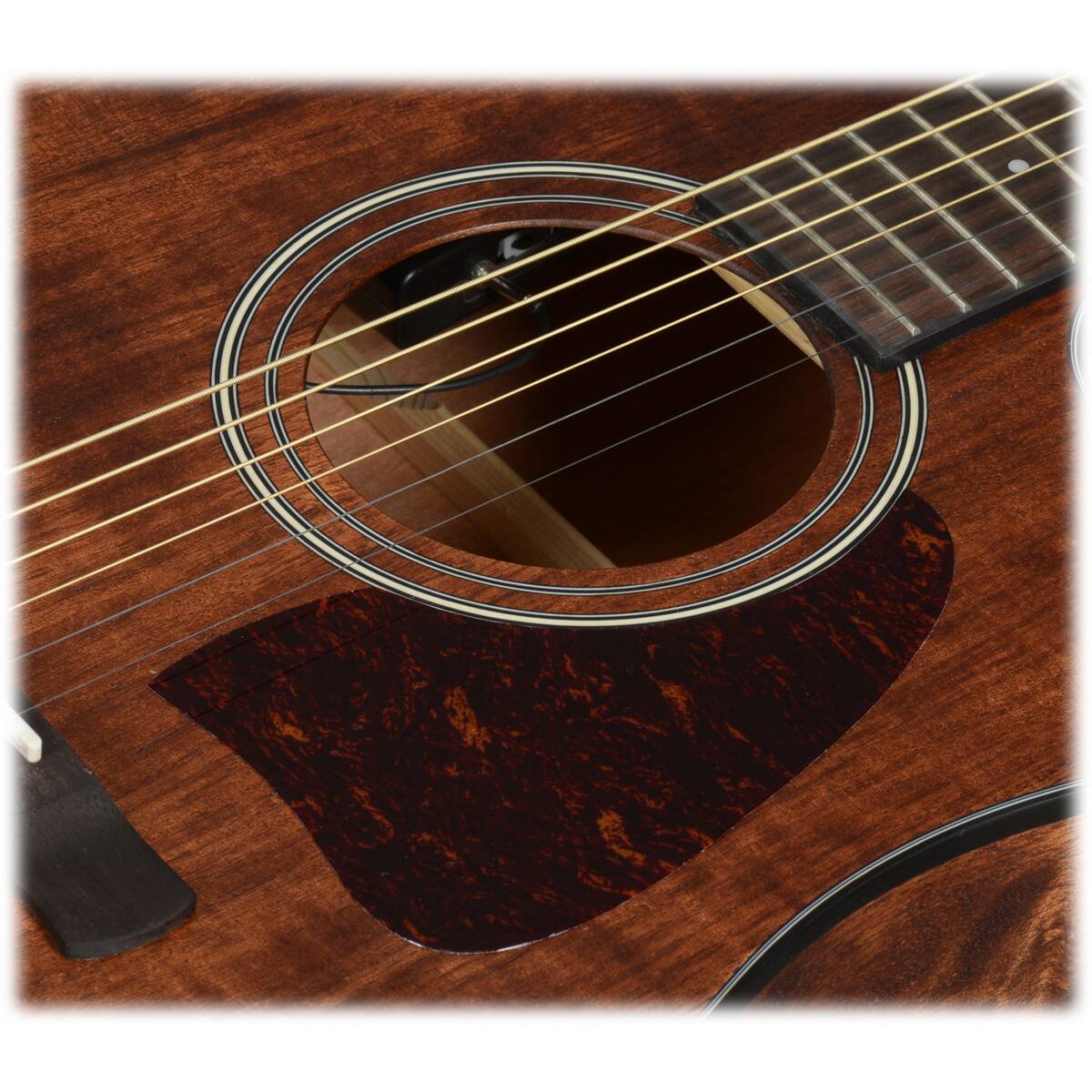 Alt View 9. Ibanez - Ibanez Artwood Series AW54CE Cutaway Dreadnought Acoustic Electric Guitar, Rosewood Fretboard, Open Pore Natural.