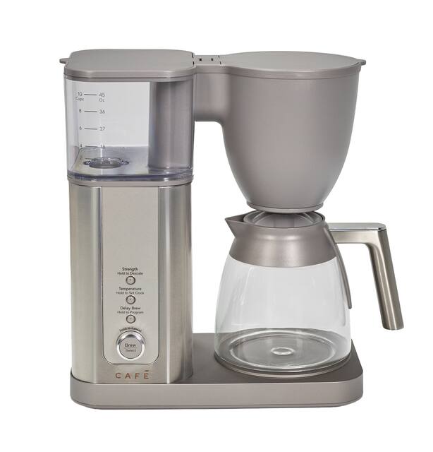 Café - Specialty Smart 10-Cup and Single Serve Coffee Maker with Glass Carafe - Stainless Steel