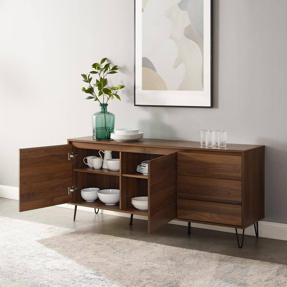 Alt View 10. Crosley Furniture - Teagan Record Storage Sideboard - Brown Oak.