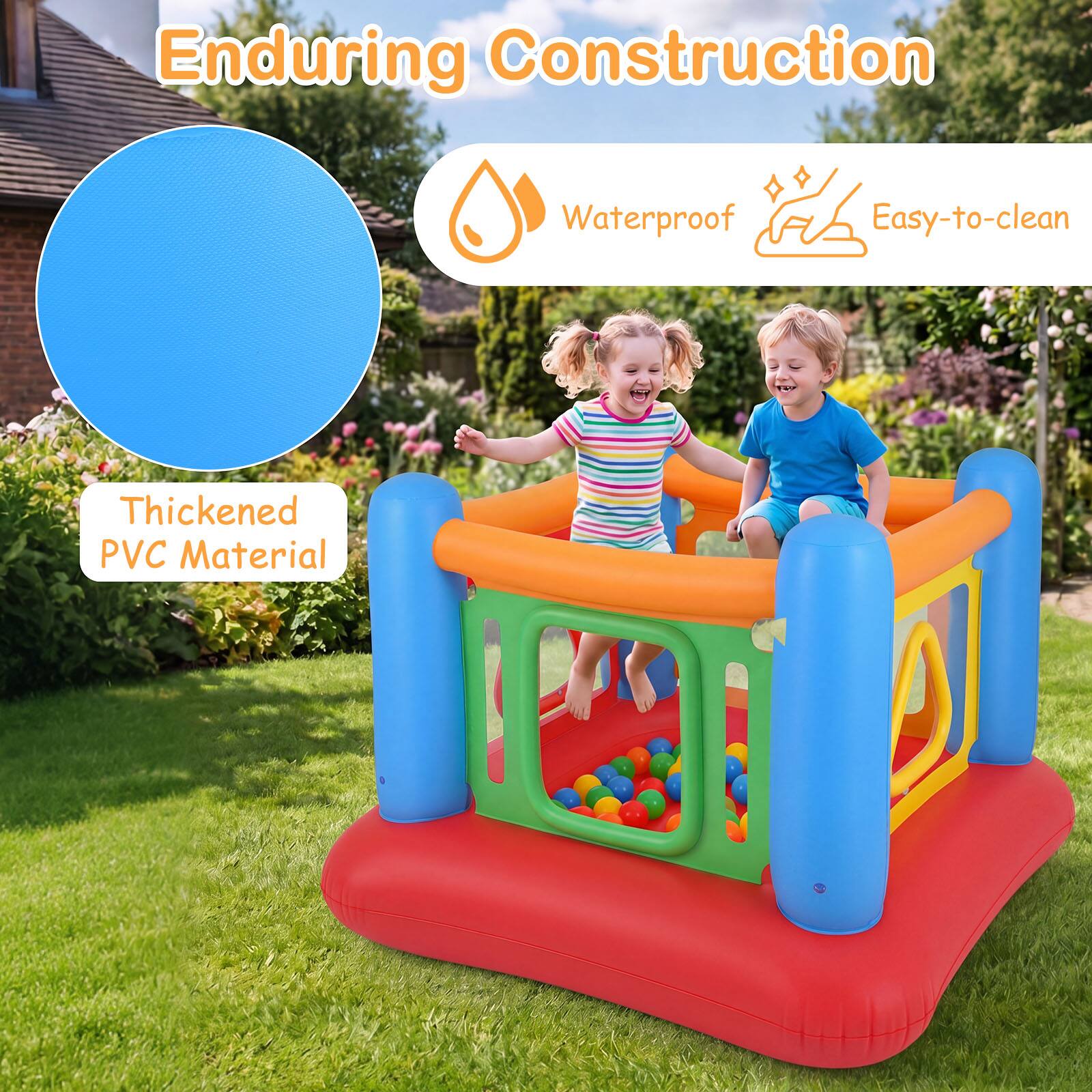 Enduring Construction  
Waterproof  
Easy-to-clean  
Thickened PVC Material