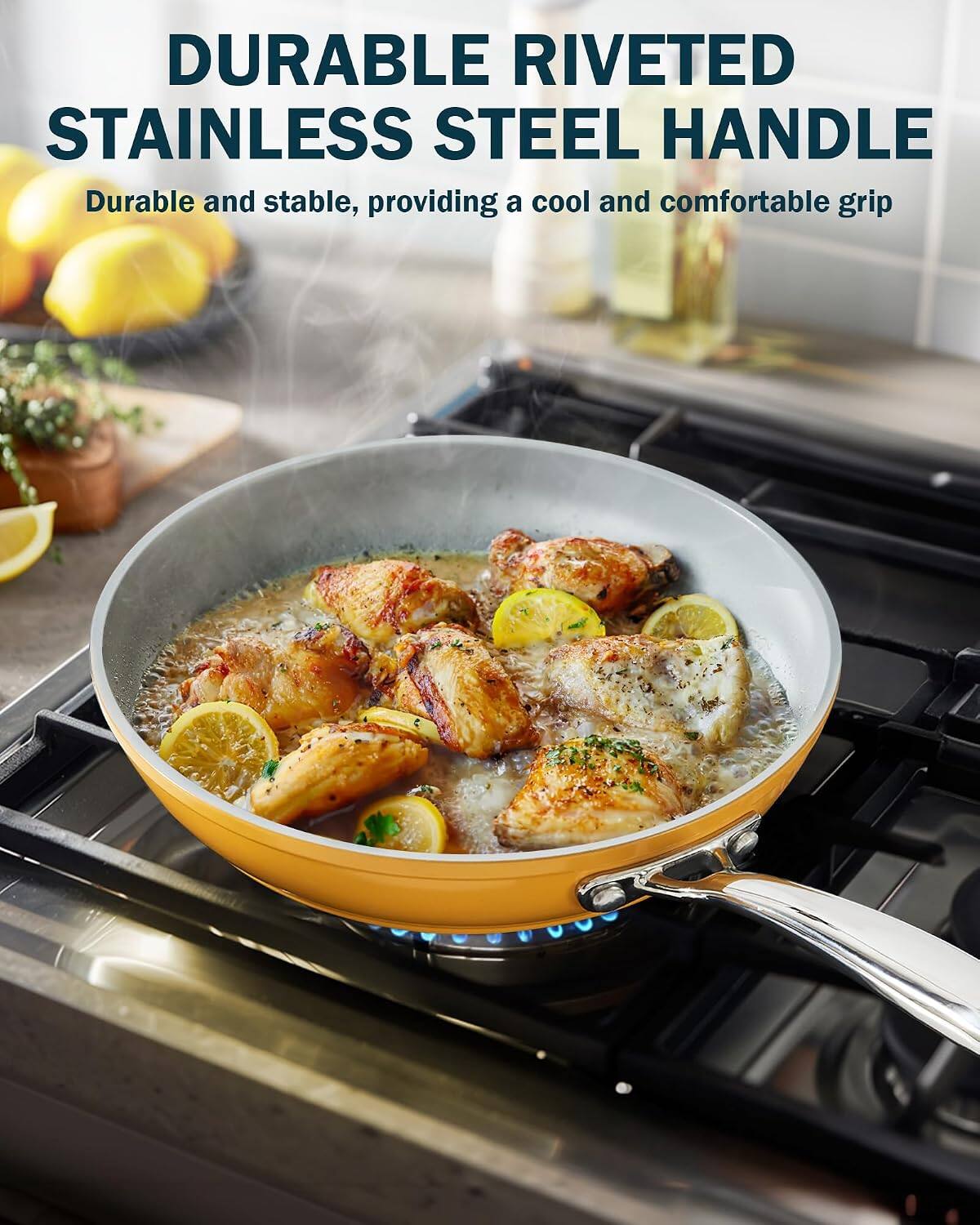 DURABLE RIVETED STAINLESS STEEL HANDLE

Durable and stable, providing a cool and comfortable grip