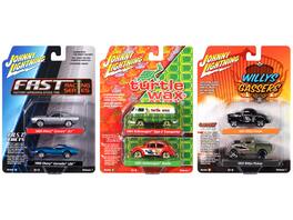 "2-Packs" 2024 Release 1 Set B of 6 pieces 1/64 Diecast Model Cars by Johnny Lightning - Multicolor