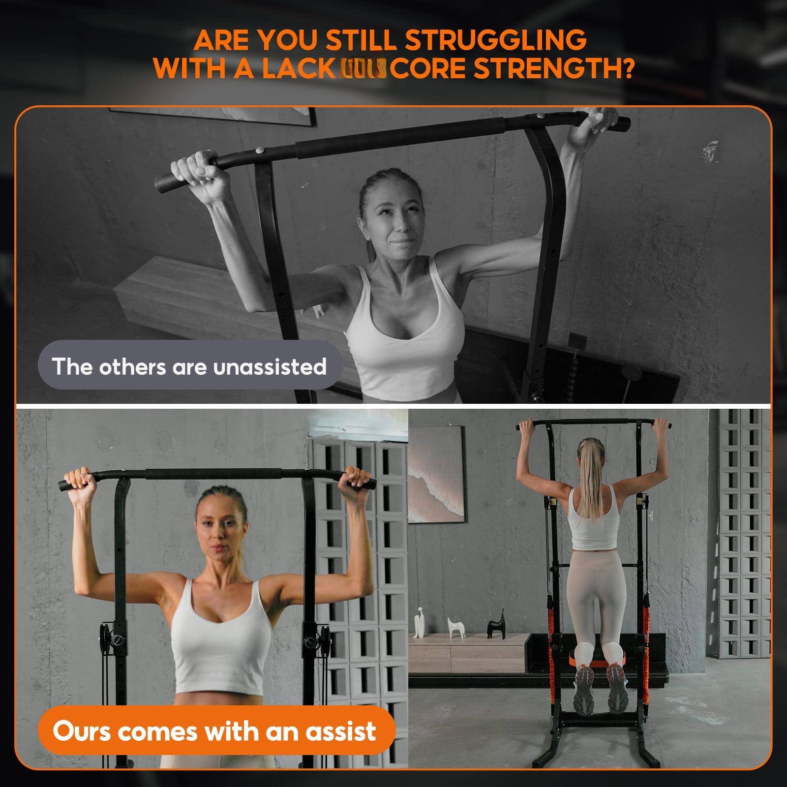 ARE YOU STILL STRUGGLING WITH A LACK OF CORE STRENGTH?

The others are unassisted

Ours comes with an assist