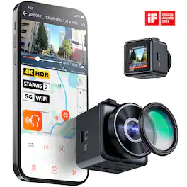 Vantrue - E1 PRO 4K HDR Mini Dash Cam Front, STARVIS 2, Night Vision, Parking Mode, 5G Wi-Fi&GPS, Easy Installation - Black