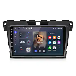 Junsun - For Mazda CX-7 2008-2015 9" 2+64GB carplay Android 14 Car Stereo Radio GPS Navi WIFI Blutooth RDS SWC - Black