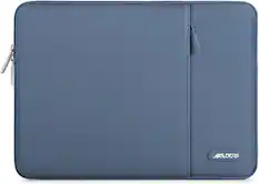 Front. mosiso - Laptop Case 13-13.3 inch Laptop Sleeve Fit with MacBook Air/Pro 13/Pro 14 HP Dell ASUS Lenovo Sleeve Bag with Pocket - Steel Blue.