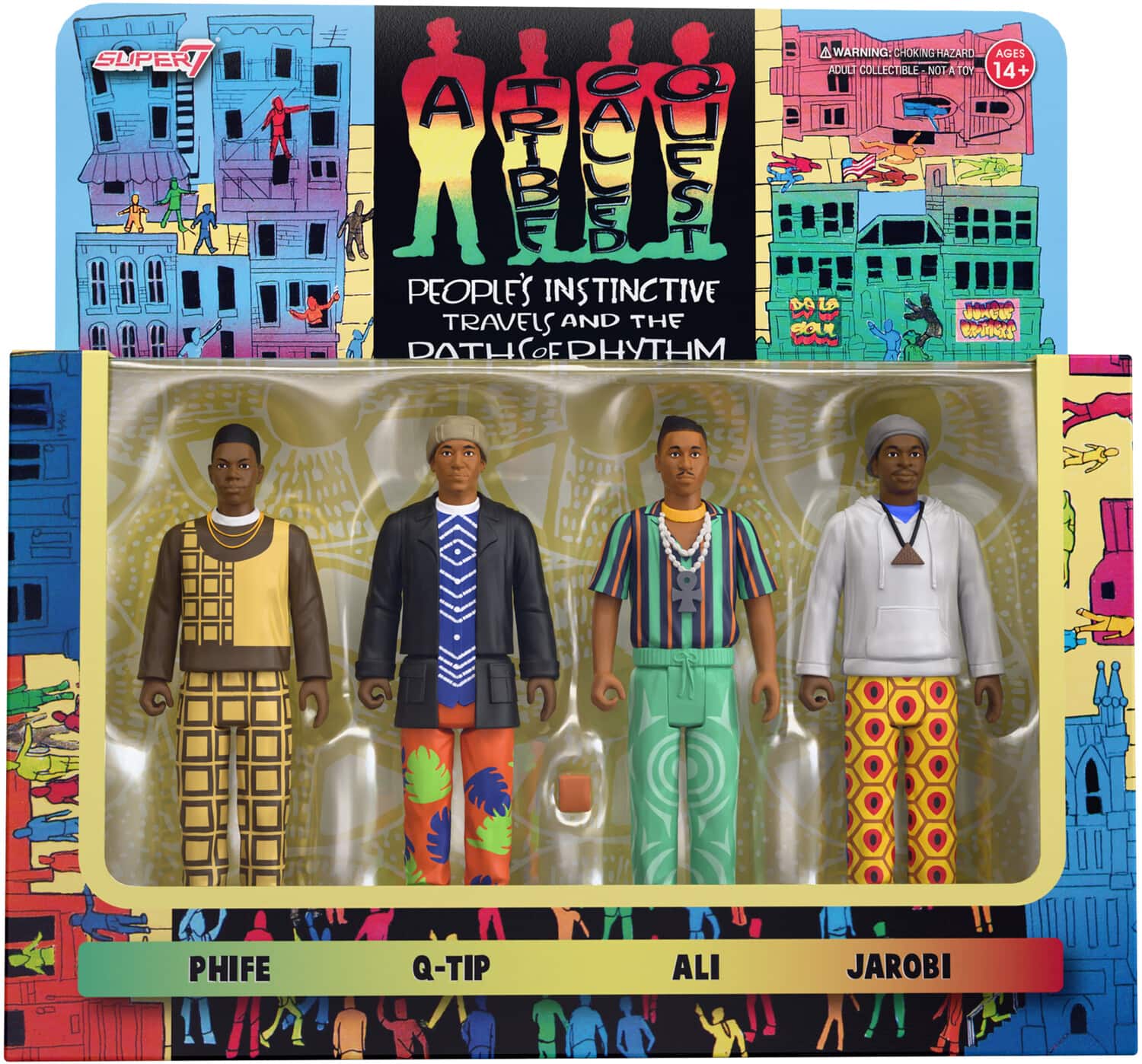 A Tribe Called Quest - Super7 - A Tribe Called Quest - ReAction Figures Wv1 - People's Instinctive - COLLECTIBLES - Multicolor