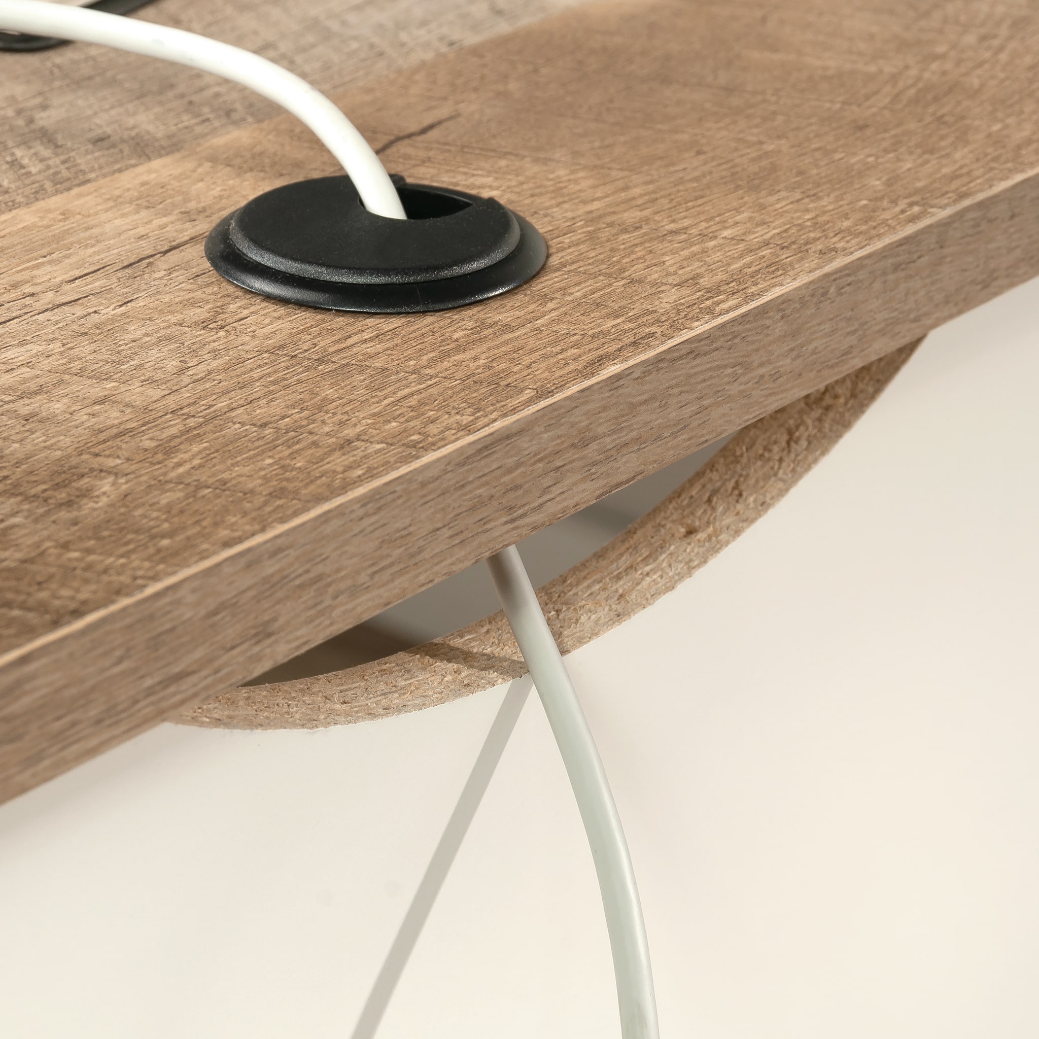 Alt View 13. Sauder - August Hill L-Desk - Soft White - Soft White.