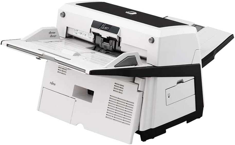 Left. Fujitsu - Fujitsu fi-6670 Professional Color Duplex Document Scanner - PA03576-B505 - White.